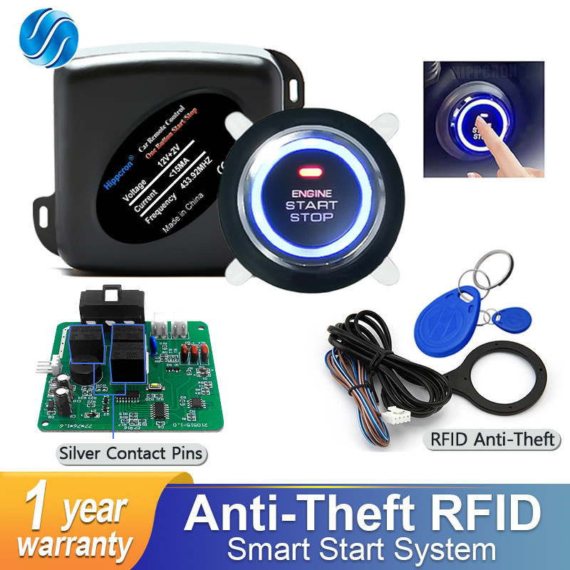 Sinovcle Car Alarm Remote Control PKE Car Keyless Entry Engine Start Alarm System Push Button Remote