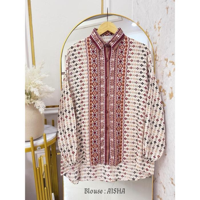 Rosela Blouse Rayon Motif Ld 130Cm Model Kekinian Tbk