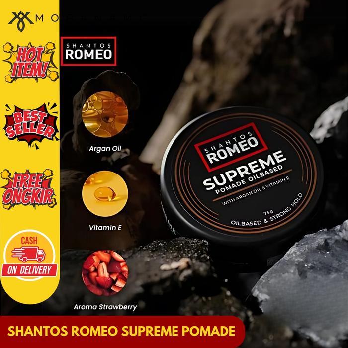 SHANTOS ROMEO SUPREME POMADE MINYAK RAMBUT PRIA WATER BASED OIL BASED