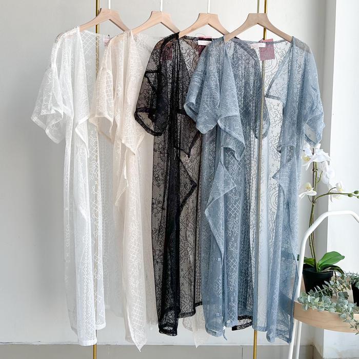 Emikoawa Outer Lace Brukat Brokat Wanita Kondangan Emikoawa Luaran Muslim Blazer Pesta Baju Cardigan