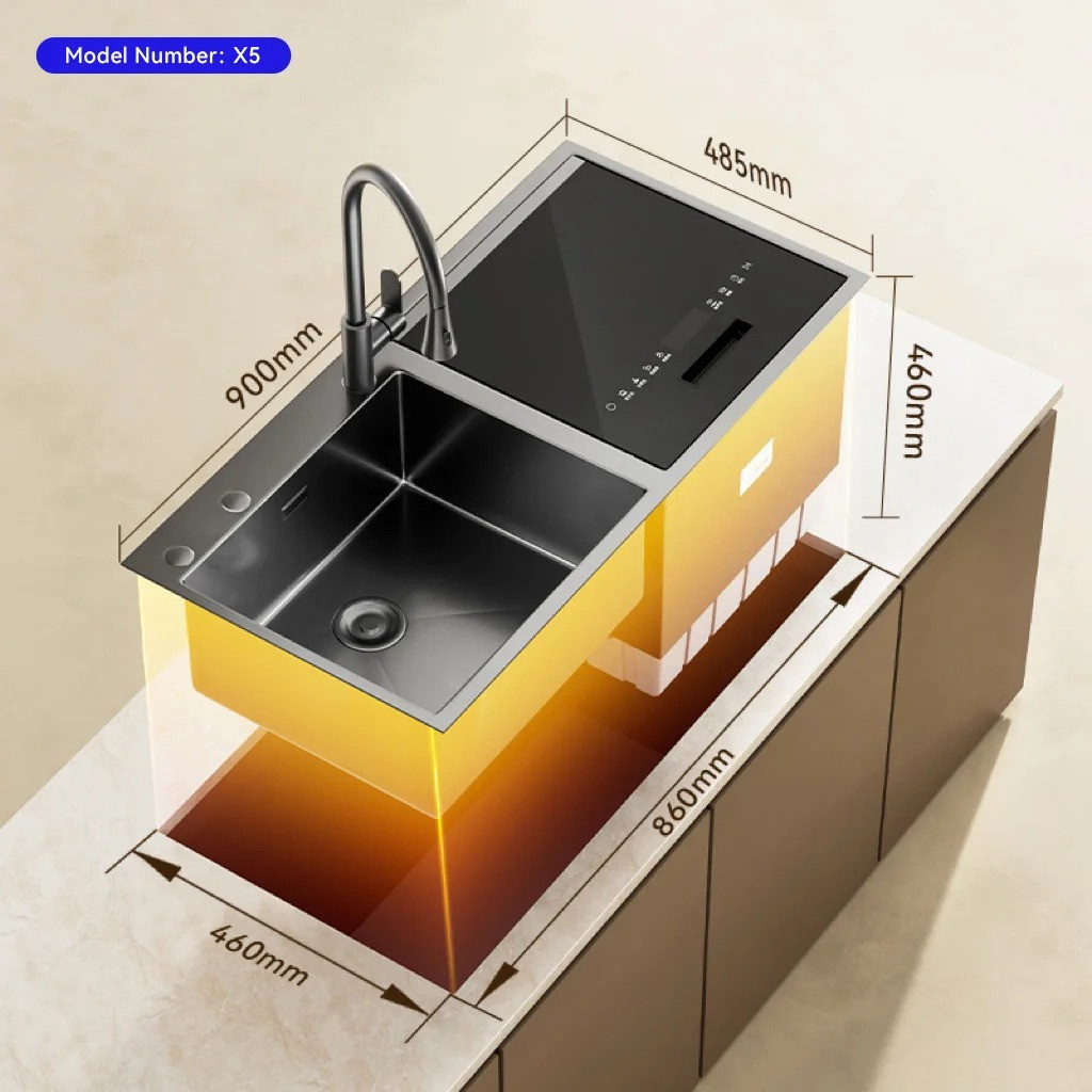 Dishwasher,Large Capacity,Smart Dishwasher,Stainless Steel,Household Dishwasher,Disinfection Drying