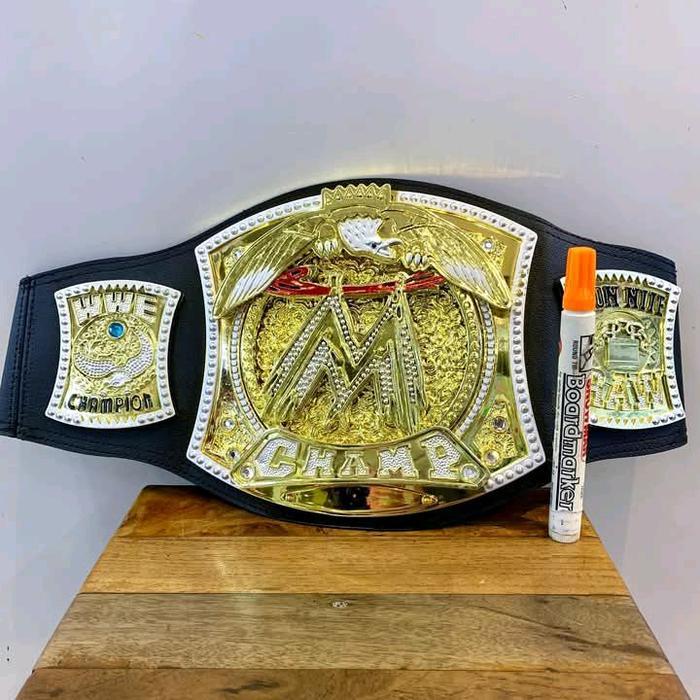 mainan aksesoris diorama wwe belt sabuk smackdown wwe figure champ Skala 1:1 Bisa dipakai Cocok
