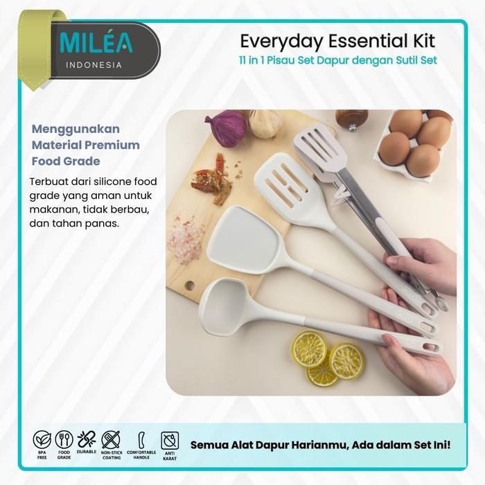 Bolde Electronics - Milea - 11In1 Pisau Set Dapur Dengan Sutil Set Everyday Set Kitchen Knife Satu