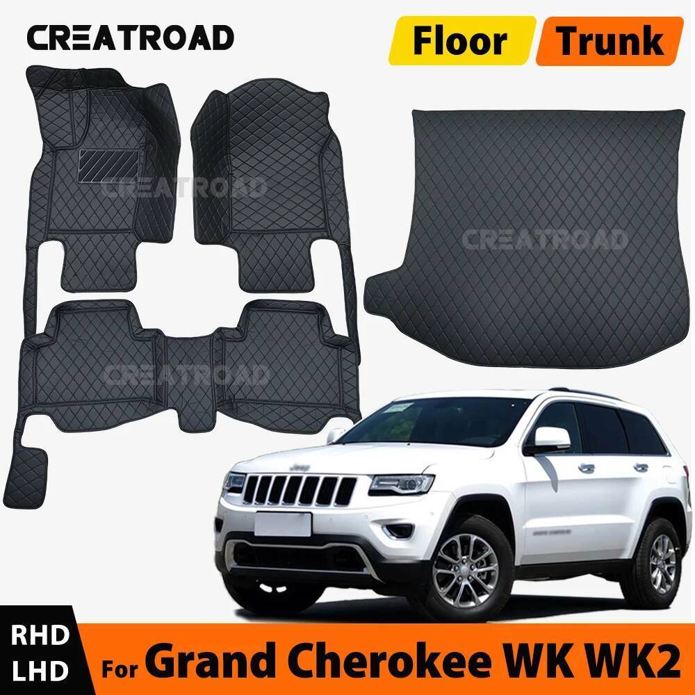 For Jeep Grand Cherokee WK WK2 2004-2022 2021 2020 2019 18 Car floor mats Trunk Mat Automobile