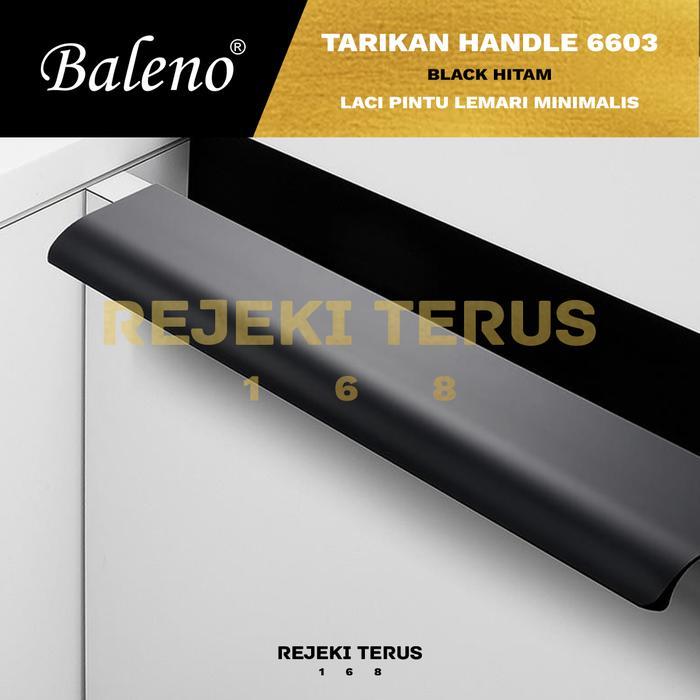 Tarikan 6603 Handle Pintu Laci Lemari Hitam Black Panjang Minimalis