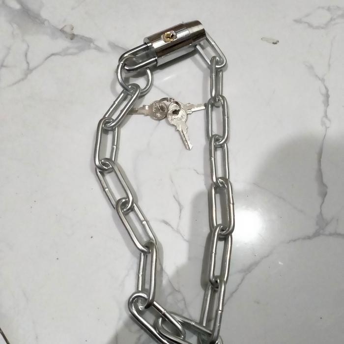 NEW gembok rantai 60cm kunci Rante pagar