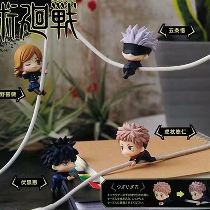 4pc/set jujutsu kaisen Cute Crawling LineGojo Satoru Itadori Yuji Fushiguro Megumi Kugisaki Nobara