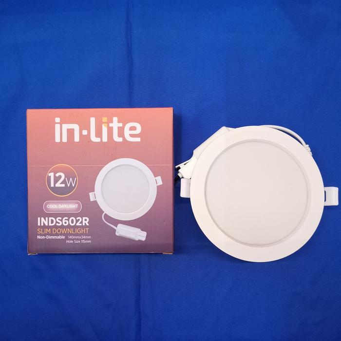 Lampu Downlight 12W Watt LED Panel Inbow Bulat INDS602R INLITE