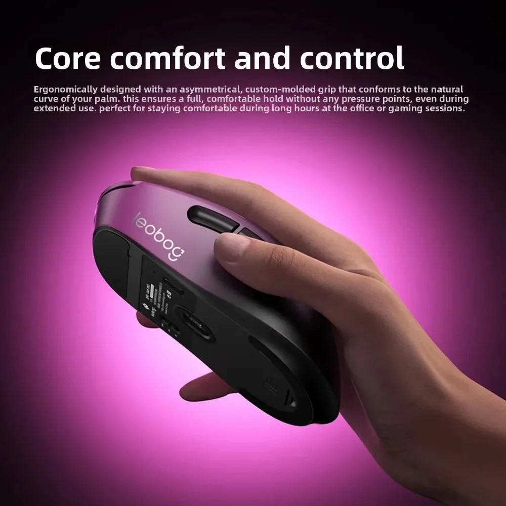 LEOBOG GM5 SE/Pro Lightweight Wireless Gaming Mouse Tri-mode Bluetooth 2.4G Ergonomic Customized