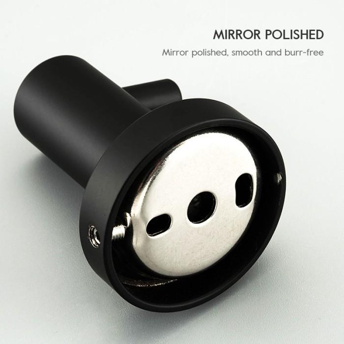 single hook stainless hitam / gantungan baju single