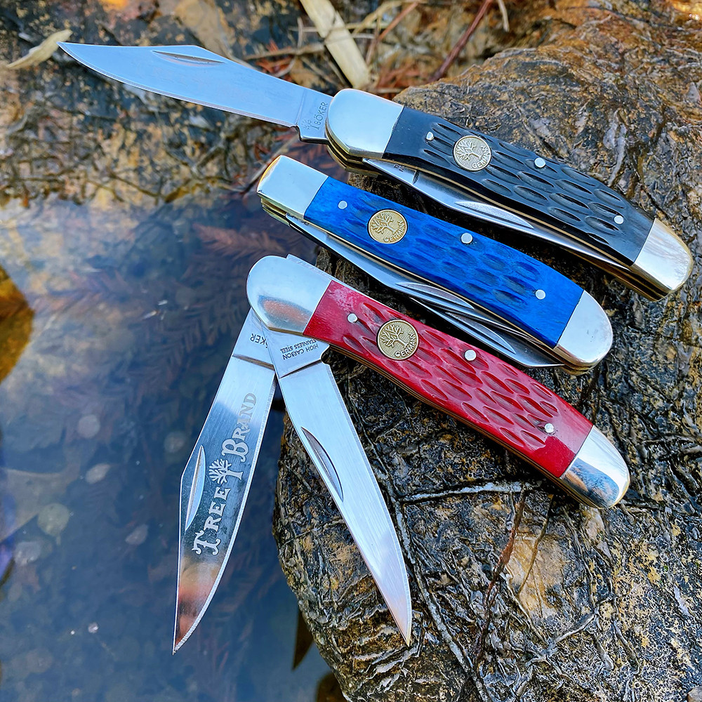 Watchman Knife Trapper Knife Slip Joint Folding Blade Pocket Knives Classic Traditional Hunting