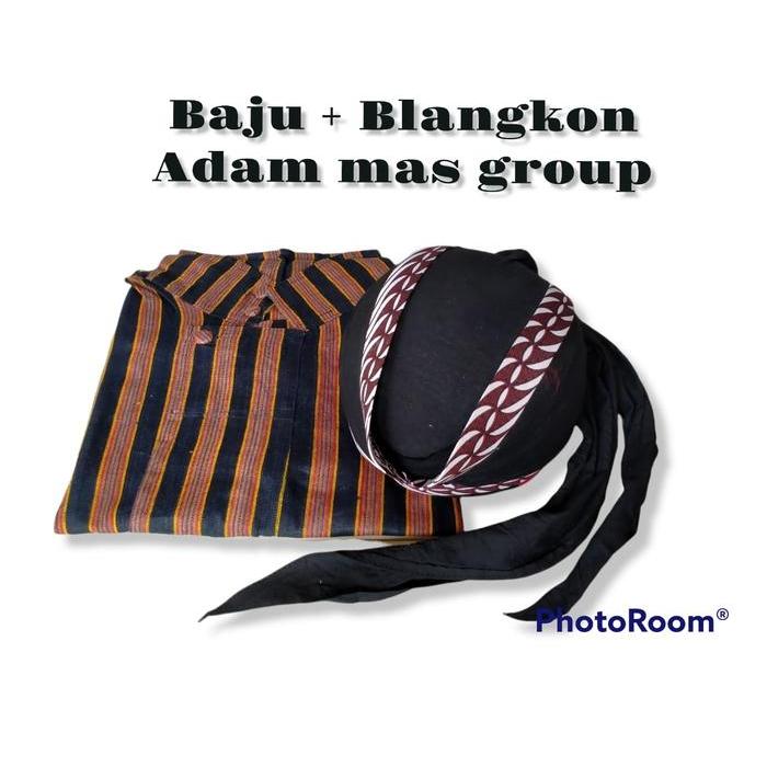TERLARIS Baju Lurik AJawa Surjan Lurik Jogja Solo - Motif Dewasa lurik Hijau Biru Hitam Abu - Bahan