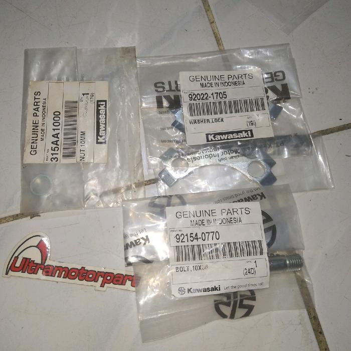 Ada Stok nut mur baut baud plat gear gir belakang kawasaki kaze blitz edge zone zx130 zx 130 ksr