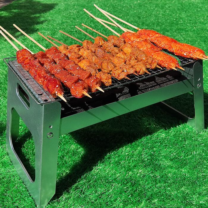 Panggangan Anti Lengket BBQ Grill Pan 40cm untuk Sosis/Sate Arang Bakar dan Ikan