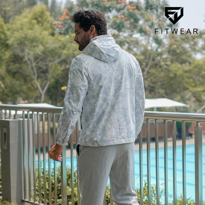 Fitwear - Jaket Olahraga Running Pria ARTHUR PRINTED UNISEX - L - 5XL Sport