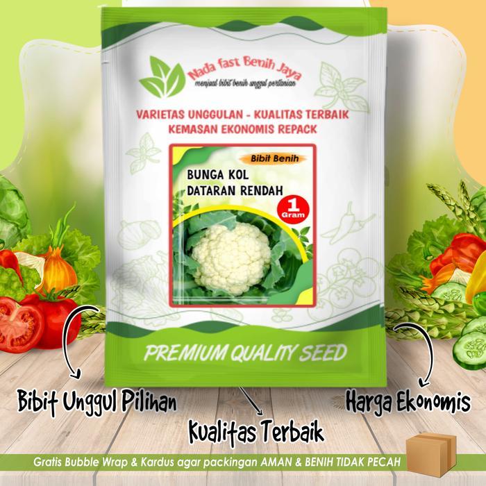 TERLARIS 1 Gram benih Bunga kol super Dataran rendah - bibit kol READY STOK