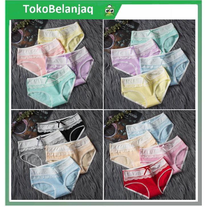 CD imut Jepang fashion Undies Celana Dalam Wanita Polos Katun Cewek