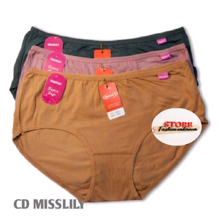 PROMO 3,6 PCS Celana Dalam Wanita MISSLILY 1389 / Karet Kecil / CD MISSLILY SUPER SOFT