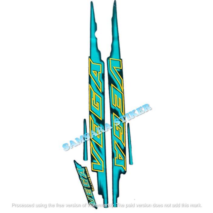 STICKER STRIPING MOTOR VEGA 1999 2000 SEPASANG STANDAR 1SET Motorcycle striping vega r lama