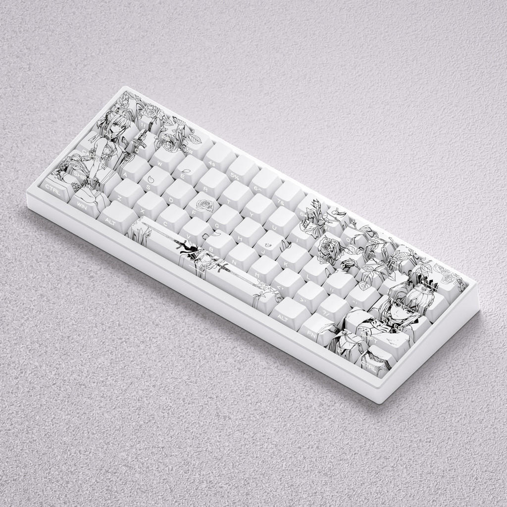 Saber Keycaps 73/98 Keys Anime PBT Dye Sublimation Cherry for Mechanical Keyboard Anne Pro 2 Mad