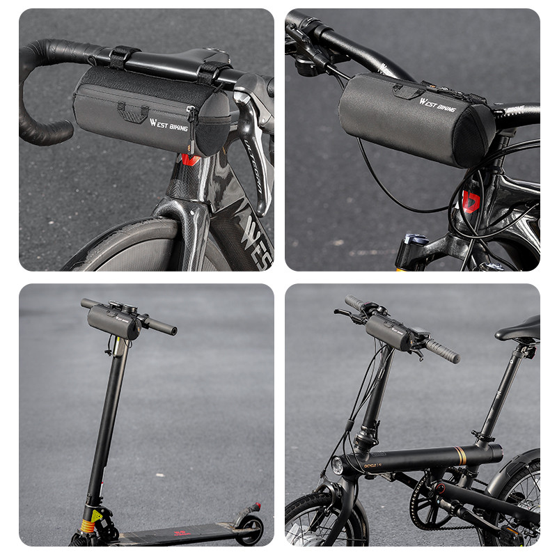 WEST BIKING Bicycle Handlebar Bag 1L Mini Bike Front Bag Portable MTB Road Bike Motorcycle