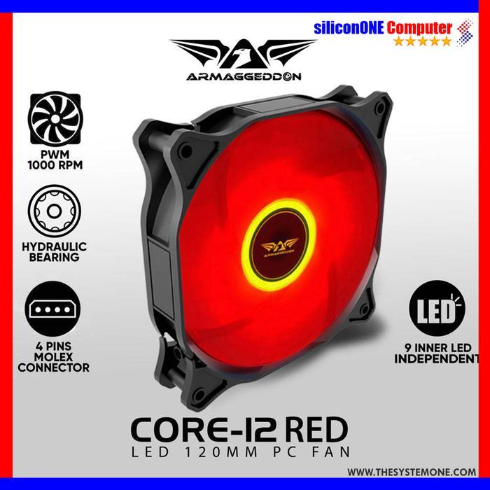 HOT PROMO Armaggeddon Core 12 Red Chroma Fan Molex Led