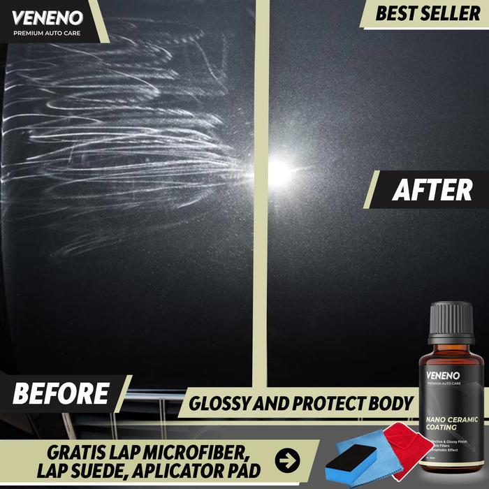 Veneno Nano Ceramic Coating - Efek Daun Talas Dan Ultra Paint Protection - By VENENO INDONESIA