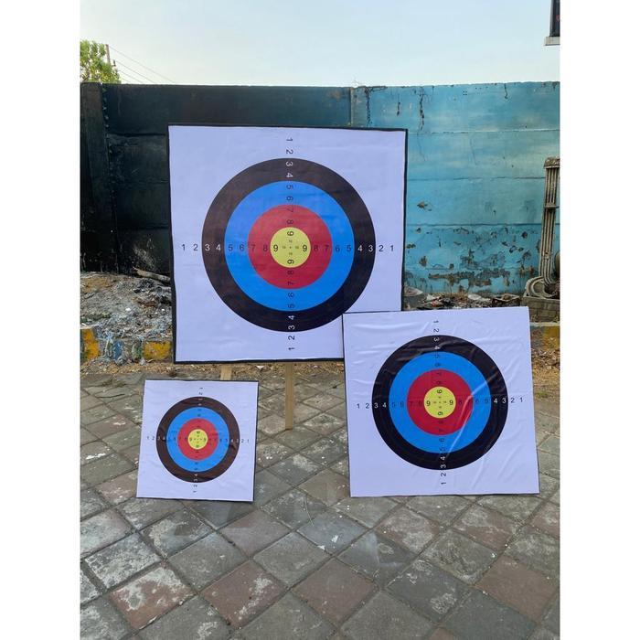 Bantalan Panahan 120X120Cm Tebal 4Cm Komplit Face Target Spons Ati Busa Eva