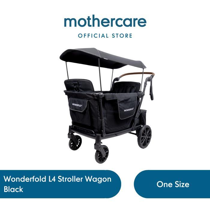 Wonderfold L4 Stroller Wagon Black - Stroller Bayi Balita Anak