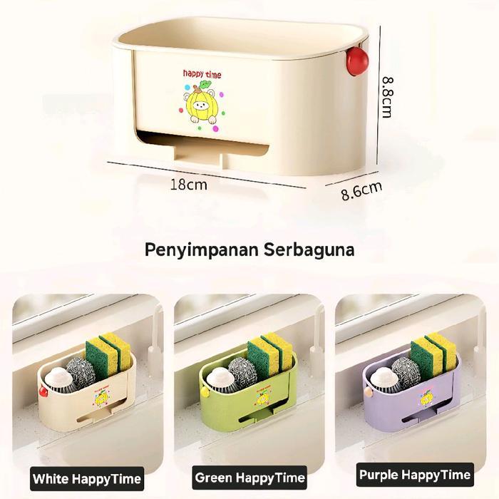 Tomoji - Tb9811 Rak Gantung Cuci Piring Rak Spons Sabun Cuci Piring Rak Pengering Dapur Rak Sabun
