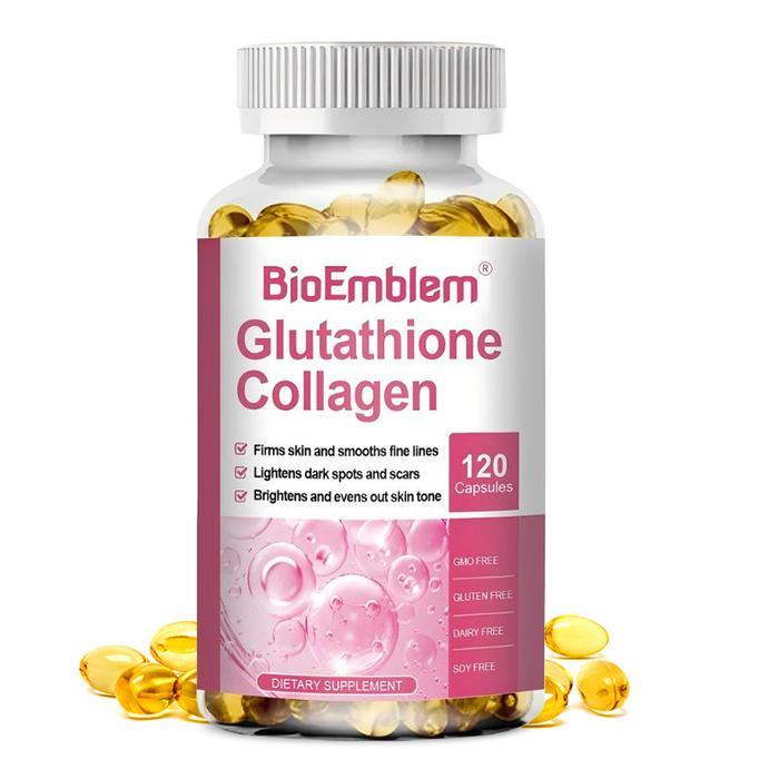 Glutathione Collagen Capsules Mengandung Vitamin C Dan L-Cystine 120 Capsules Whitening Kapsul