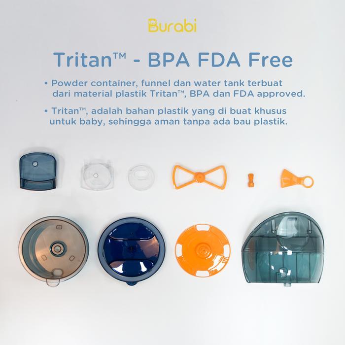 Ozon Burabi Additional Container Wheels (Orange Parts) Untuk Powder Container Burabi Smart Formula