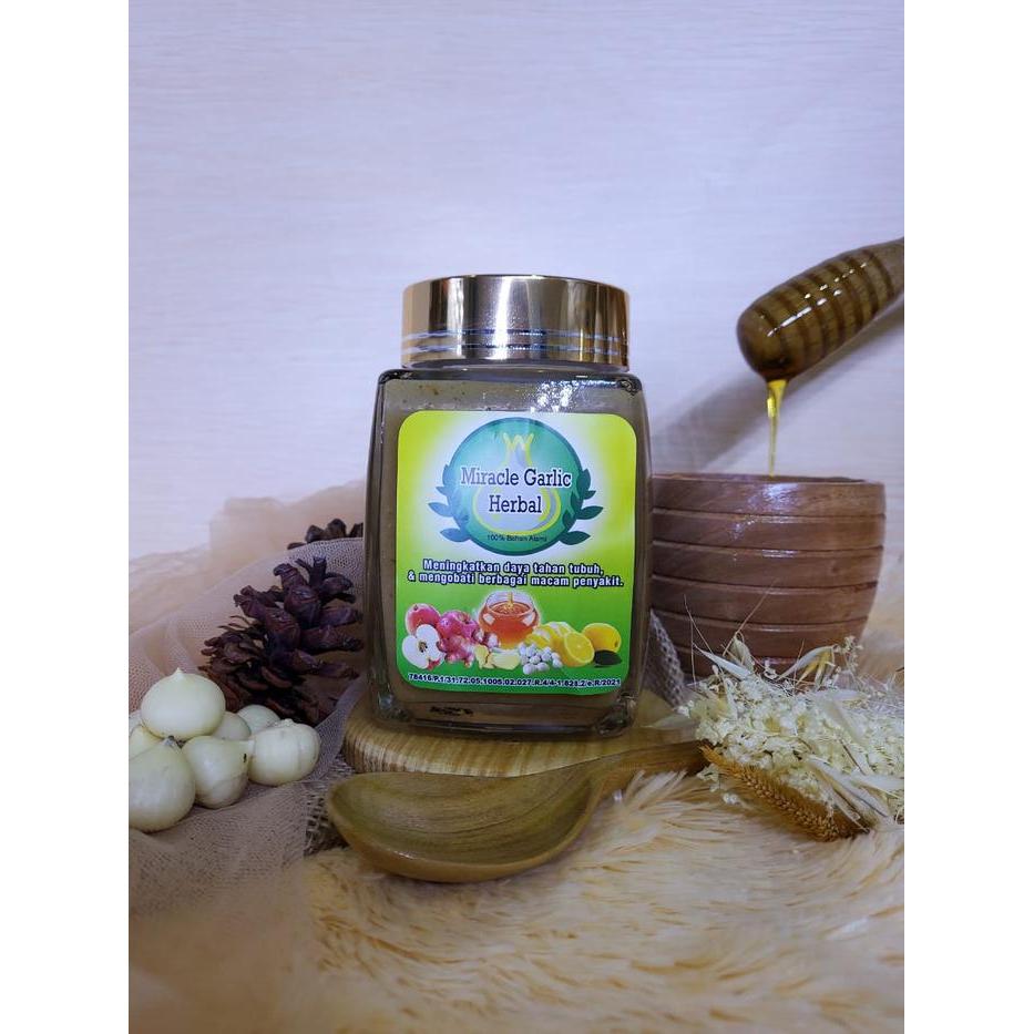 Terlaris 1 Botol Miracle Garlic Herbal Madu Putih _ Miracle Herbal Jantung