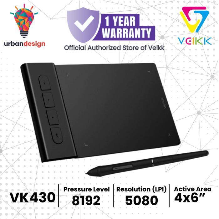 Drawing Tablet Veikk Vk430 Digital Tablet Osu Alt S640 Vk640 A30 Terlaris