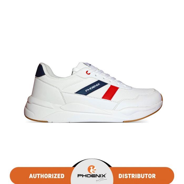 Terlaris Phoenix Hikaru Sepatu Training Pria - White/Navy