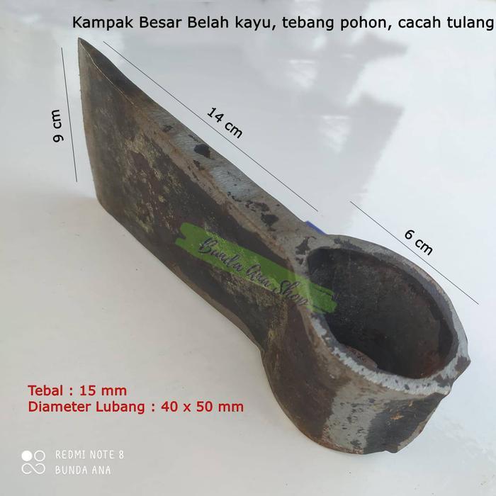Kapak Baja Asli Cacah Tulang Tebang Pohon Kampak Belah Kayu Super Taja