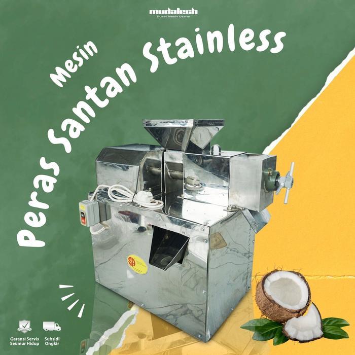 Mesin Peras Santan Kelapa Stainless Alat Peras Kelapa Santan - Tanpa Penggerak, Peti Kayu