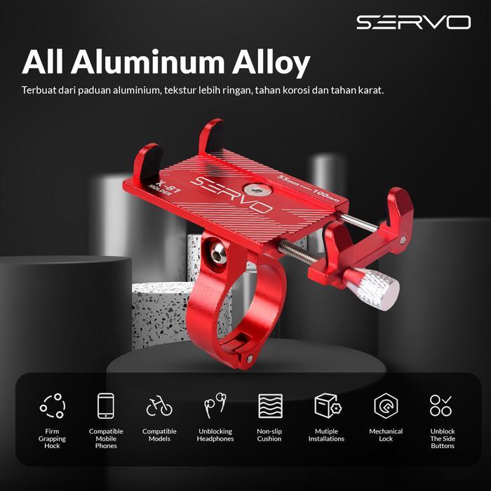 Promo Phone Holder Servo X81 Holder Handphone Motor Penahan Smartphone Handle Hp Berkendara