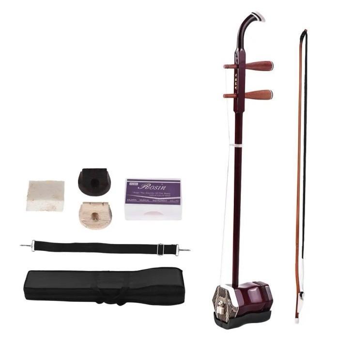 1pc Erhu ALat Musik Gesek Tradisional Cina Alat Musik Gesek Kayu