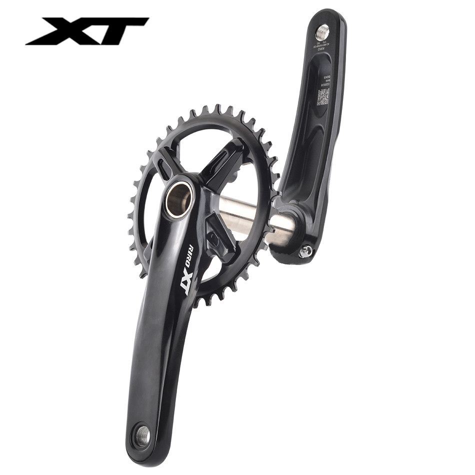 New XT Bicycle Crankset 104BCD MTB Bike Crank Chainring Bike 170mm 175mm Bright Black 32T 34T 36T 38