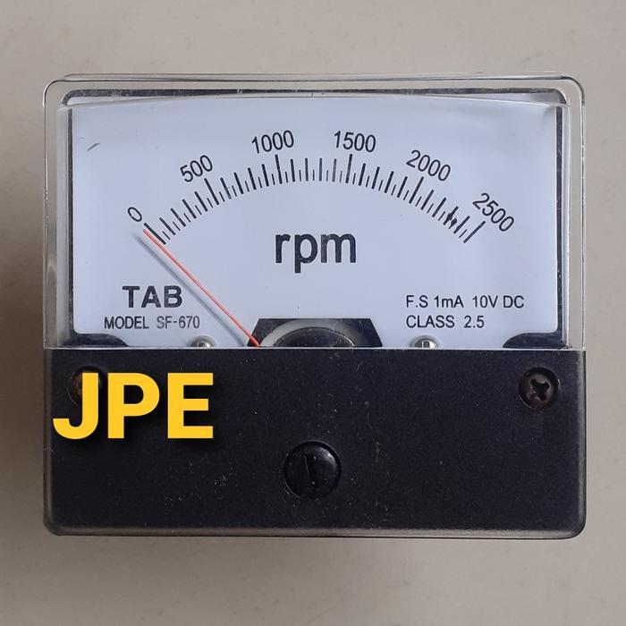 Ampere Meter Analog Rpm 0 - 2500 1Ma 10V Dc / Tachometer