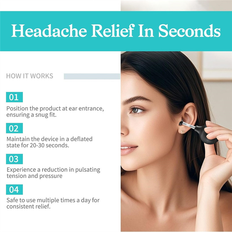 ABVA-Ear Pressure Tool, Ear Pressure Relief Suction Device, Migraine And Headache Relief Inner Ear