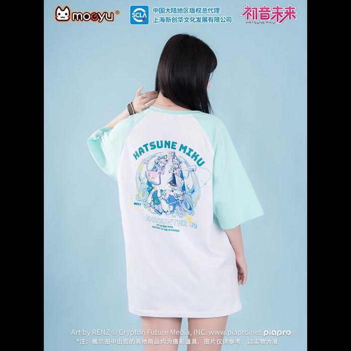HOT SALE HATSUNE MIKU ENCOUNTER OF RETRO AND FUTURE IN THE MIRROR SHORT SLEEVE T-SHIRT - VOCALOID