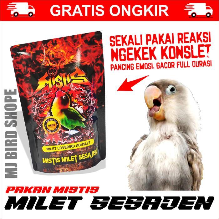 Milet Mistis Lovebird Sesajen Pakan Lomba & Harian Herbal Alami Multivitamin untuk LB Balibu Dewasa