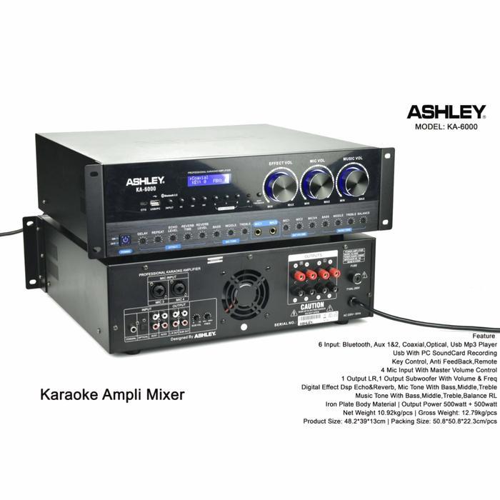 Amplifier Karaoke Ashley Ka 6000 New Model Amplifier Ashley