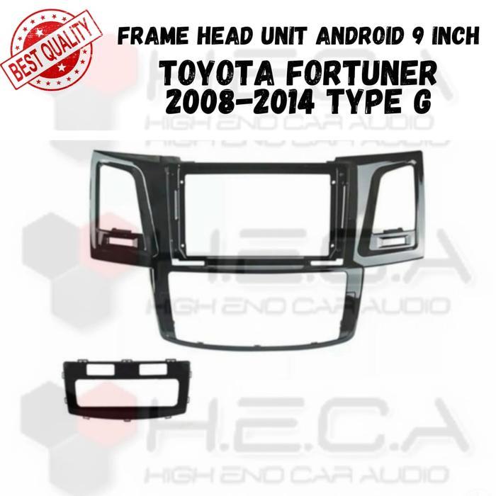 Frame 9 Inch Fortuner 2006-2014 Android Head Unit Double Din