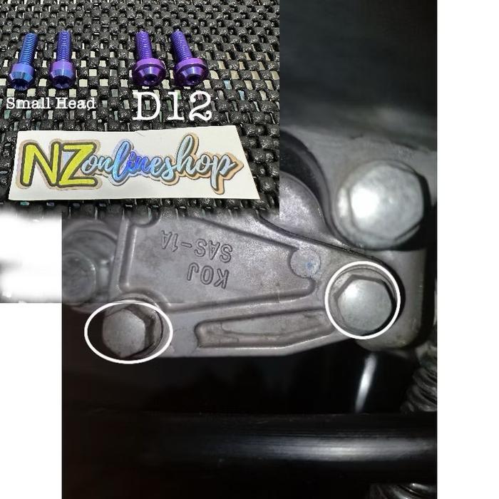Ada Stok BAUT TITANIUM TUTUP FILTER OLI BEAT DELUXE SCOOPY GENIO HARGA 2 BAUT