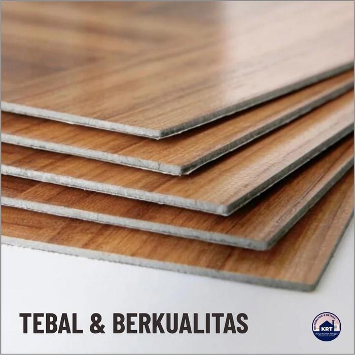 TEBAL 4MM/ PARKET VINYL FLOORING STIKER LANTAI WALLPAPER STIKER LANTAI