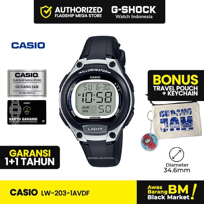 Casio General Lw-203-1Avdf Jam Tangan Wanita Cewek Digital Anti Air Original Casio Watches