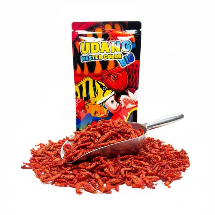 Terlaris Berritz Udang Kering Merah Ukuran Besar 50 Gram Pakan Ikan Predator Channa Arwana Louhan